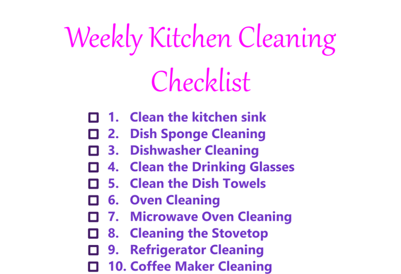 Free Printable Weekly Kitchen Cleaning Checklist PDF_featured_image